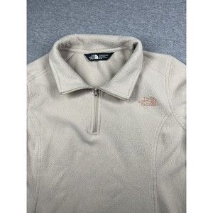 The North Face 1/4 Zip Pullover Sweater Womens Medium M Fleece Jacket‎ Logo